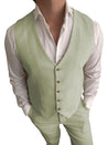 Mediterranean Sage 2 Piece Linen Suit