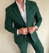 2 Piece Linen Deep Green Suit (PRE-ORDER)