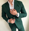 2 Piece Linen Deep Green Suit (PRE-ORDER)