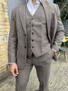 Ascot Light Brown Tweed 3 Piece Suit