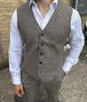 Ascot Light Brown Tweed 3 Piece Suit