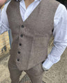 Ascot Light Brown Tweed 3 Piece Suit