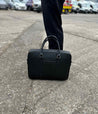 Black Leather Zip BriefCase | Laptop Bag