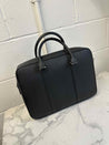 Black Leather Zip BriefCase | Laptop Bag