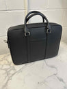 Black Leather Zip BriefCase | Laptop Bag