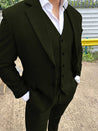 Wedding Blinder Green Herringbone Tweed 3 Piece Suit