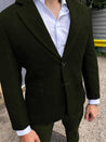 Wedding Blinder Green Herringbone Tweed 3 Piece Suit