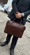 Burgundy Brown Leather BriefCase | Laptop Bag