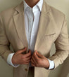 Wedding 2 Piece Sand Brown | Light Brown Linen Suit