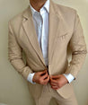 3 Piece Sand Brown | Light Brown Linen Suit