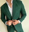 2 Piece Linen Deep Green Suit (PRE-ORDER)