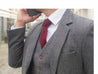 Wedding Peaky Grey Estate Herringbone Tweed 3 Piece Suit