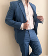 Linen Blue Suit Jacket