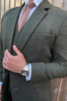 Olive Peaky Green 3 Piece Tweed Men's Suit