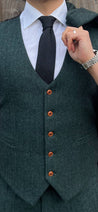 Wedding Derby Green 3 Piece Tweed Men's Suit