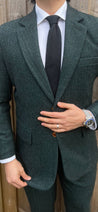 Wedding Derby Green 3 Piece Tweed Men's Suit