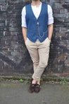 Blinder Blue Tweed Waistcoat