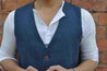 Blinder Blue Tweed Waistcoat