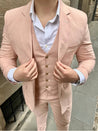 Sicily Peach 3 Piece Linen Suit