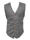 Peaky Grey Estate Herringbone Tweed Waistcoat