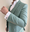 Linen Sage Green Suit Jacket