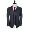 Larger Peaky Grey Estate Herringbone Tweed 3 Piece Suit ( Plus Size)